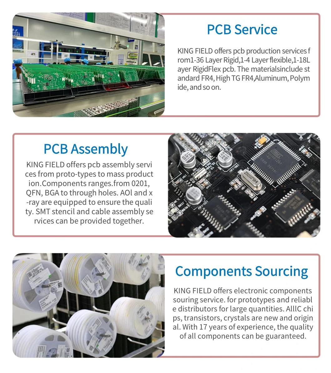 Custom Electronic PCB SMT Board Electronic Manufacturing Design Service PCBA Assembly Factory