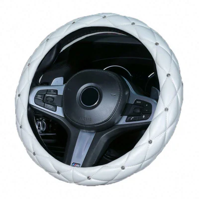 Zubehör Leder für Mädchen Pelz Männer Interieur Mode Power Knob L Silikon 12 Auto-Lenkradabdeckung